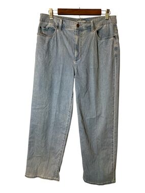 Eileen Fisher Light Wash Jeans Size 12 Relaxed Straight Wide Leg